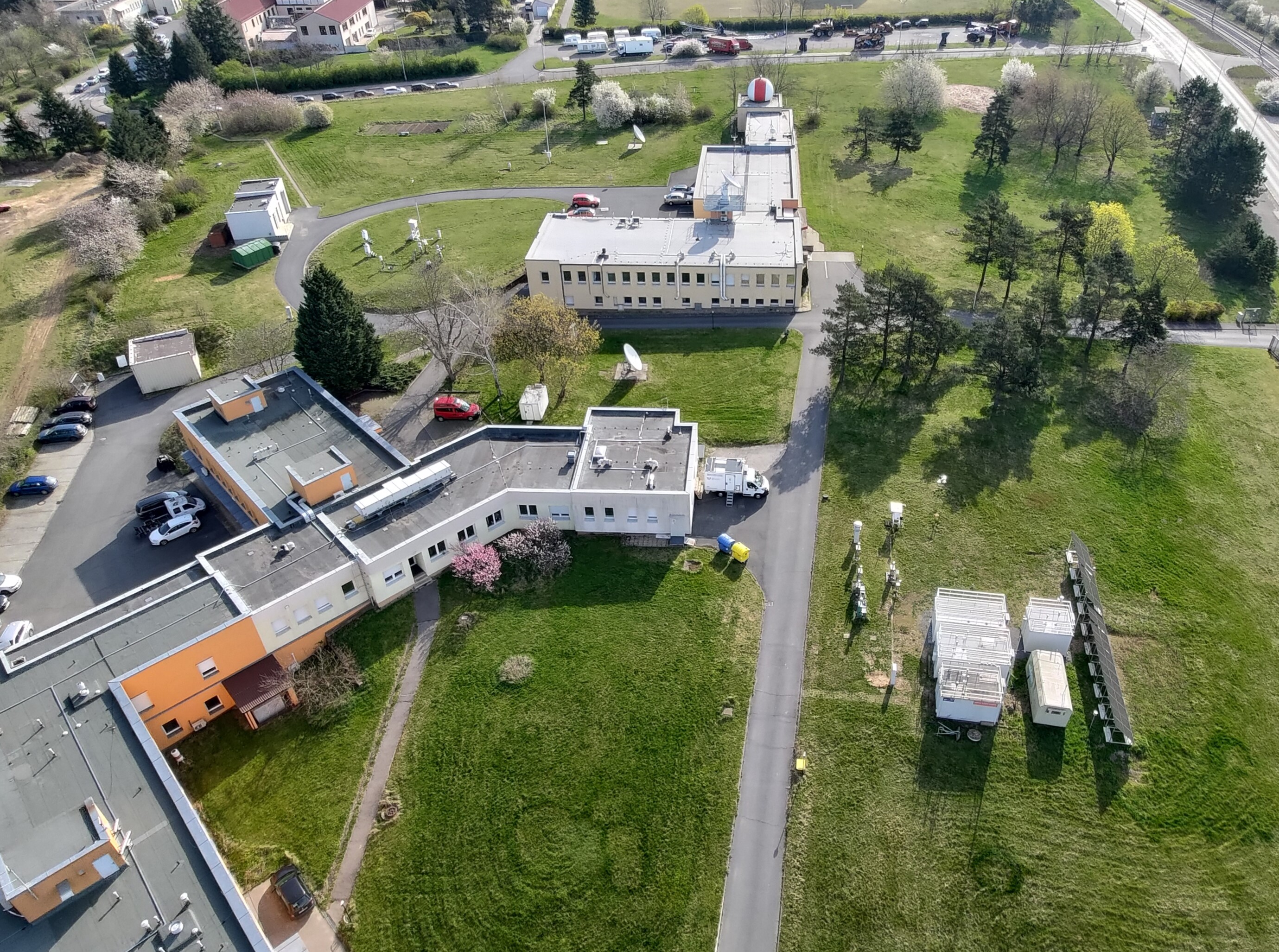 letecký pohled na Observatoř Libuš