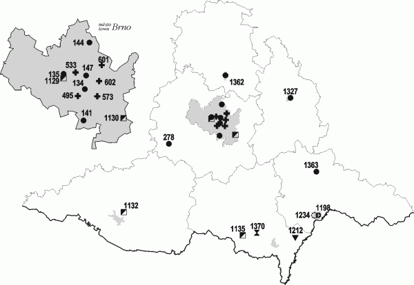 Map - South Moravia region