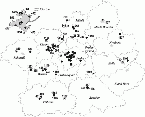 Map - Central Bohemia region