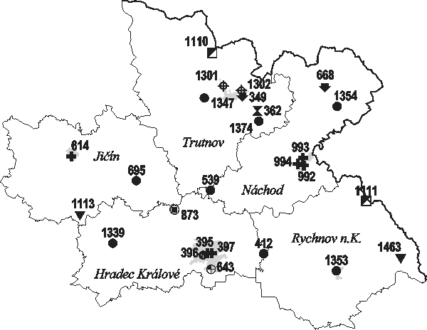 Mapa - Krlovehradeck kraj