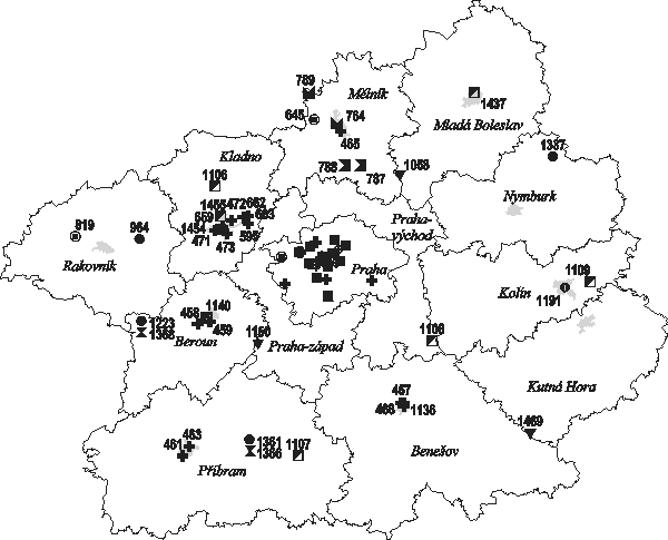Mapa - St�edo�esk� kraj