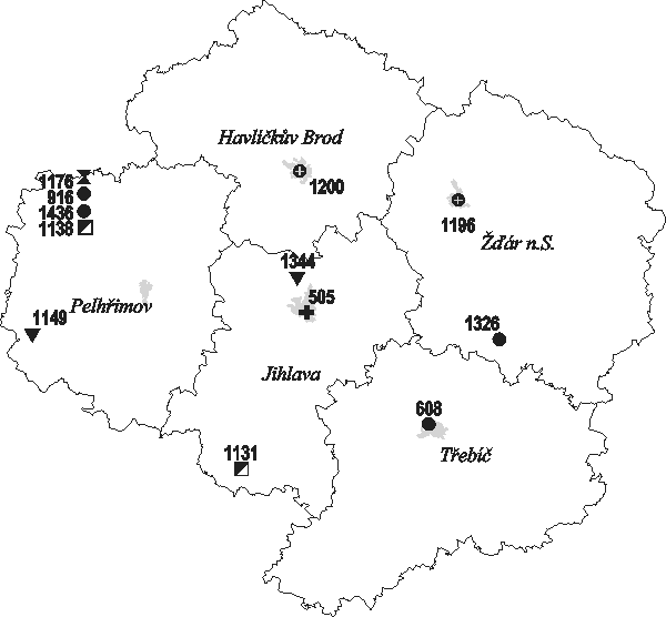 Mapa - Kraj Vyso�ina