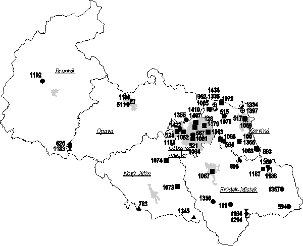 Mapa - Moravskoslezsk� kraj